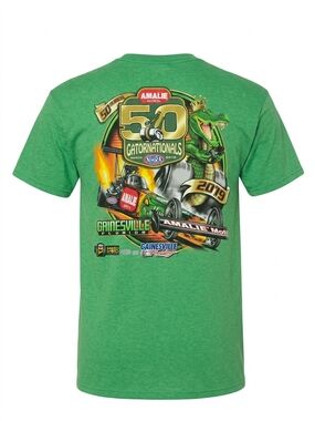 Gatornationals 2019 Green Men's Two-sided Drag Racing Graphic Tee Size XL
